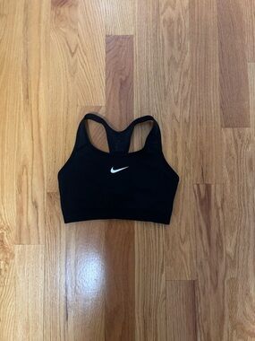 Nike Black Sports Bikini Top with White Swoosh